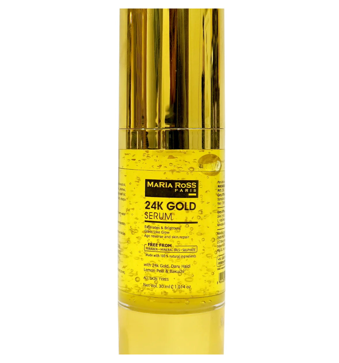 Maria Ross 24K Gold Serum for Exfoliating and Brightining Skin with Anti aging effect (30 ml)