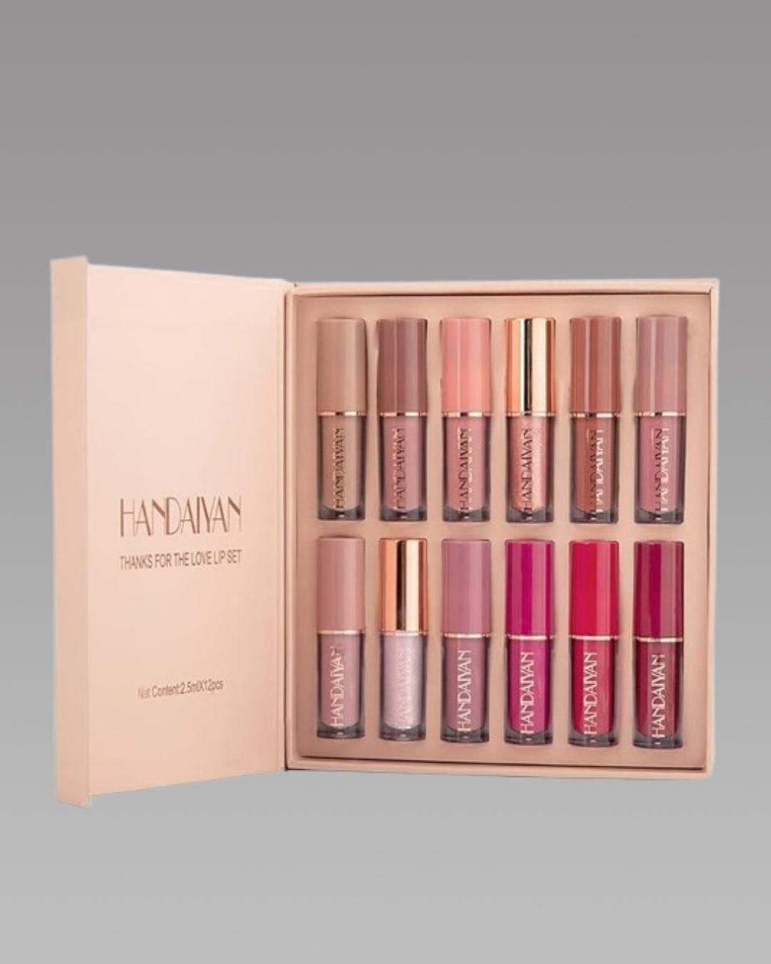 Velvet Matte Liquid Lipstick Set – 12 Pcs