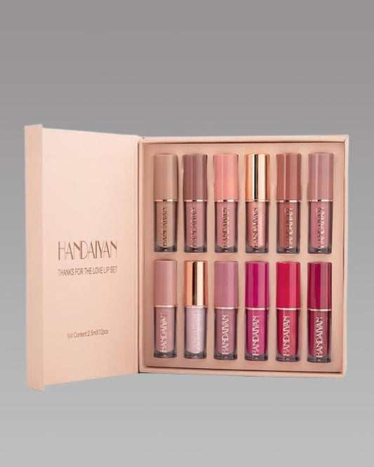 Velvet Matte Liquid Lipstick Set – 12 Pcs