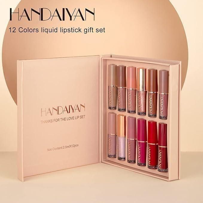 Velvet Matte Liquid Lipstick Set – 12 Pcs