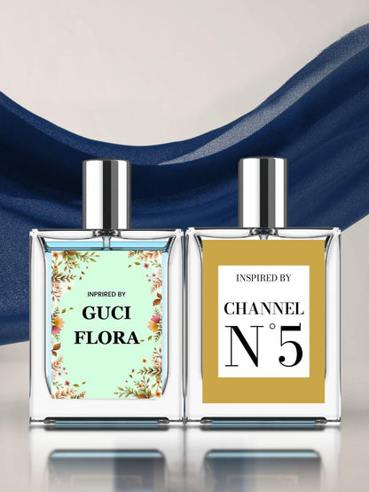 Inspired By Gucci Flora & Channel N5 Eau De Parfume 50ml Pack of 2