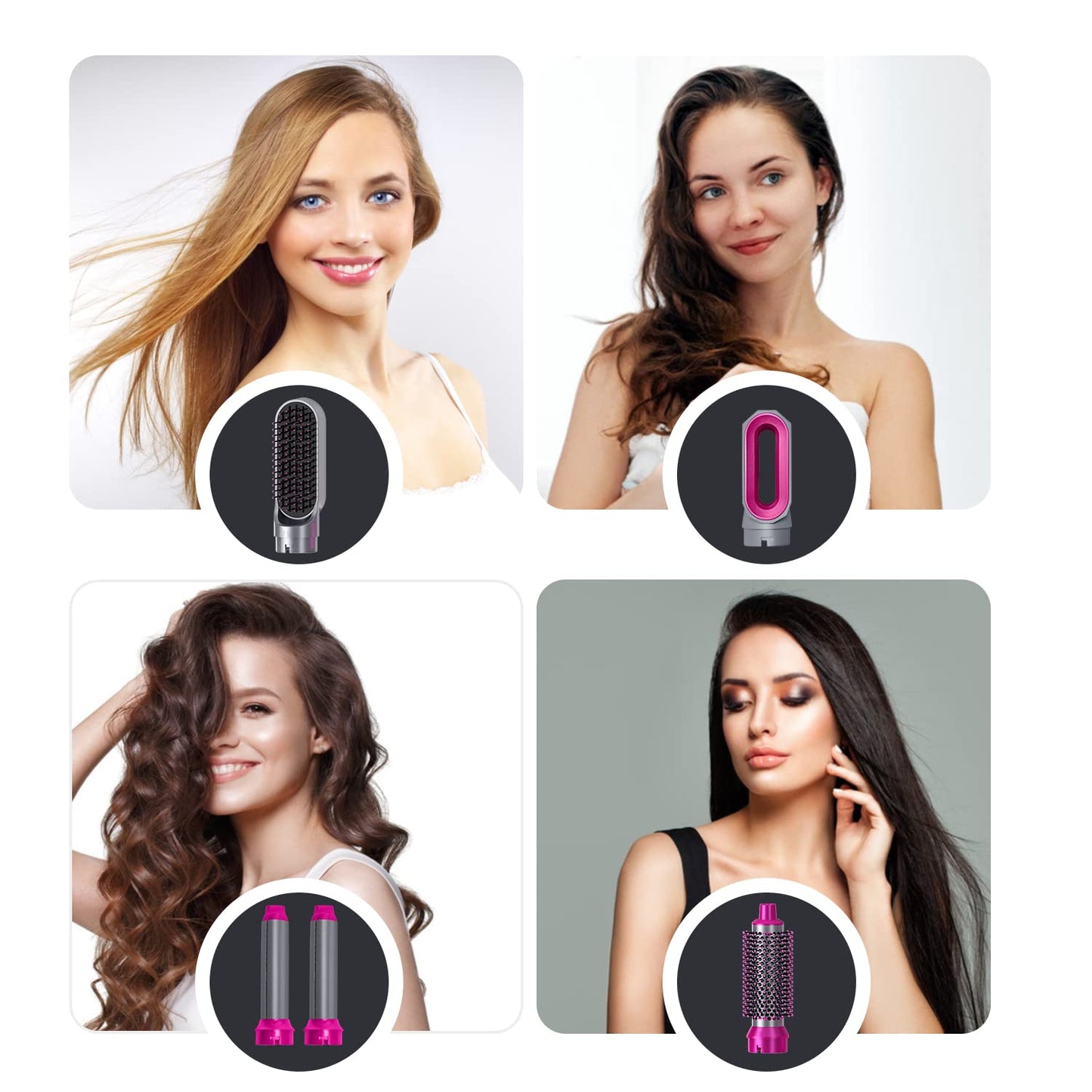 Luxury 5-in-1 Hair Styling Tool: Detachable Comb & Automatic Suction Curler