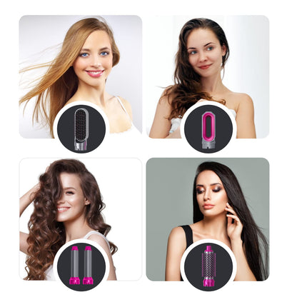 Luxury 5-in-1 Hair Styling Tool: Detachable Comb & Automatic Suction Curler